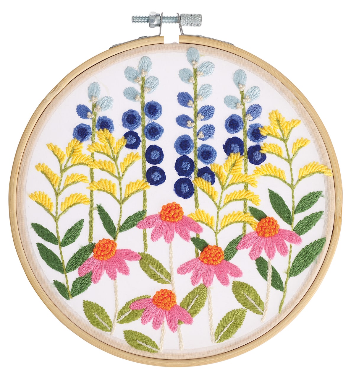 8" Wildflowers Stamped Design Embroidery Kit by Loops & Threads®